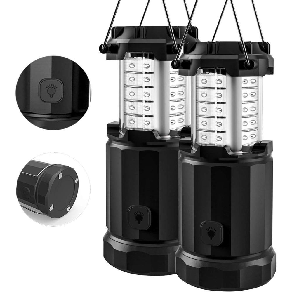 Etekcity LED Camping Lantern for Emergency Light Hurricane Supplies, Lanterns for Survival Kits Power Outages , Battery Powered Operated Lanterns Lamp, Camping Gear Accessories , 4 Pack