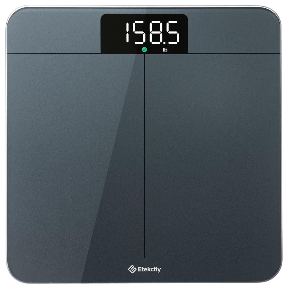 Etekcity Scale for Body Weight, Digital Bathroom Scales for People, Most Accurate to 0.05lb, Bright LED Display & Large Clear Numbers, Upgraded Quality for the Elderly Safe Home Use, 400 lbs(Grey-blue)
