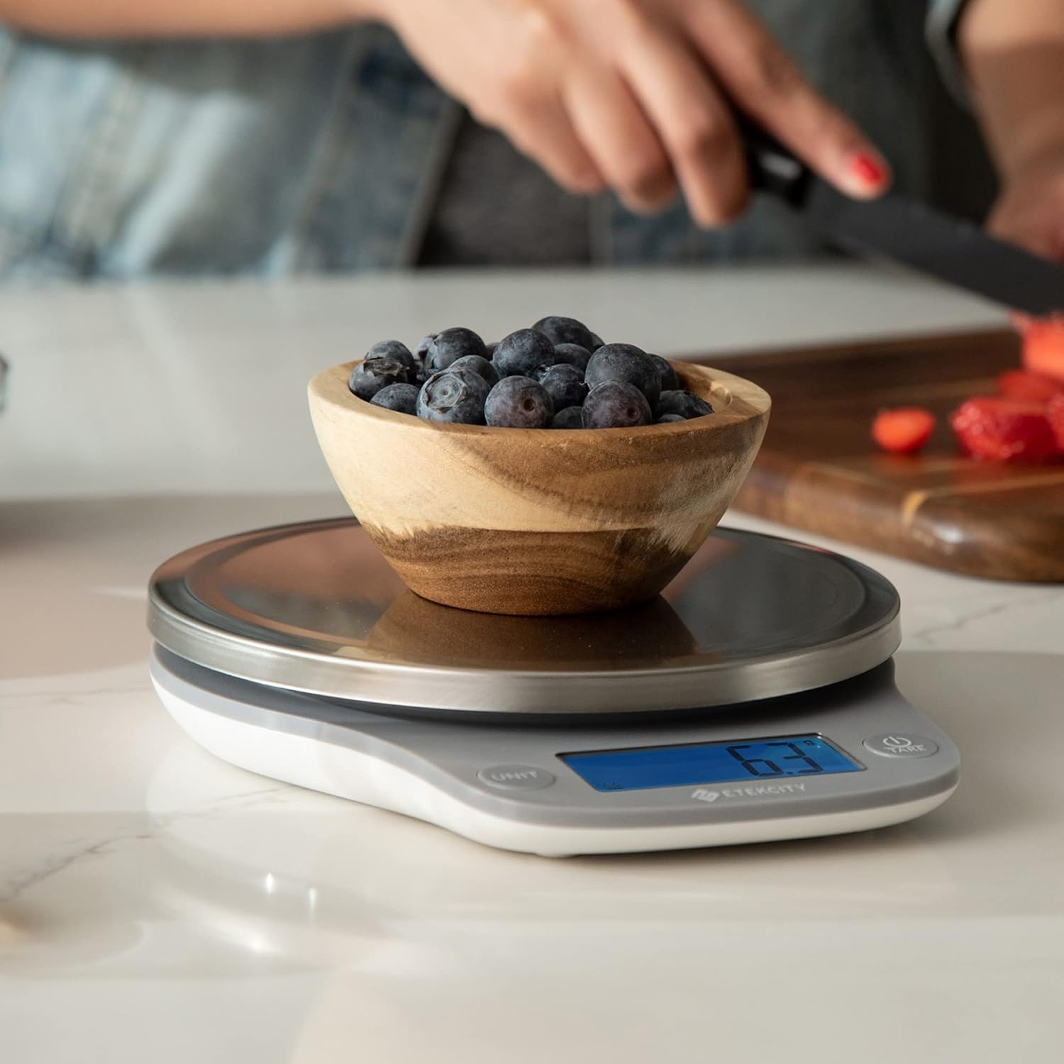 Etekcity 0.1g Food Kitchen Scale, Digital Ounces and Grams for Cooking, Baking, Meal Prep, Dieting, and Weight Loss, 11 Pounds, Black(Silver)