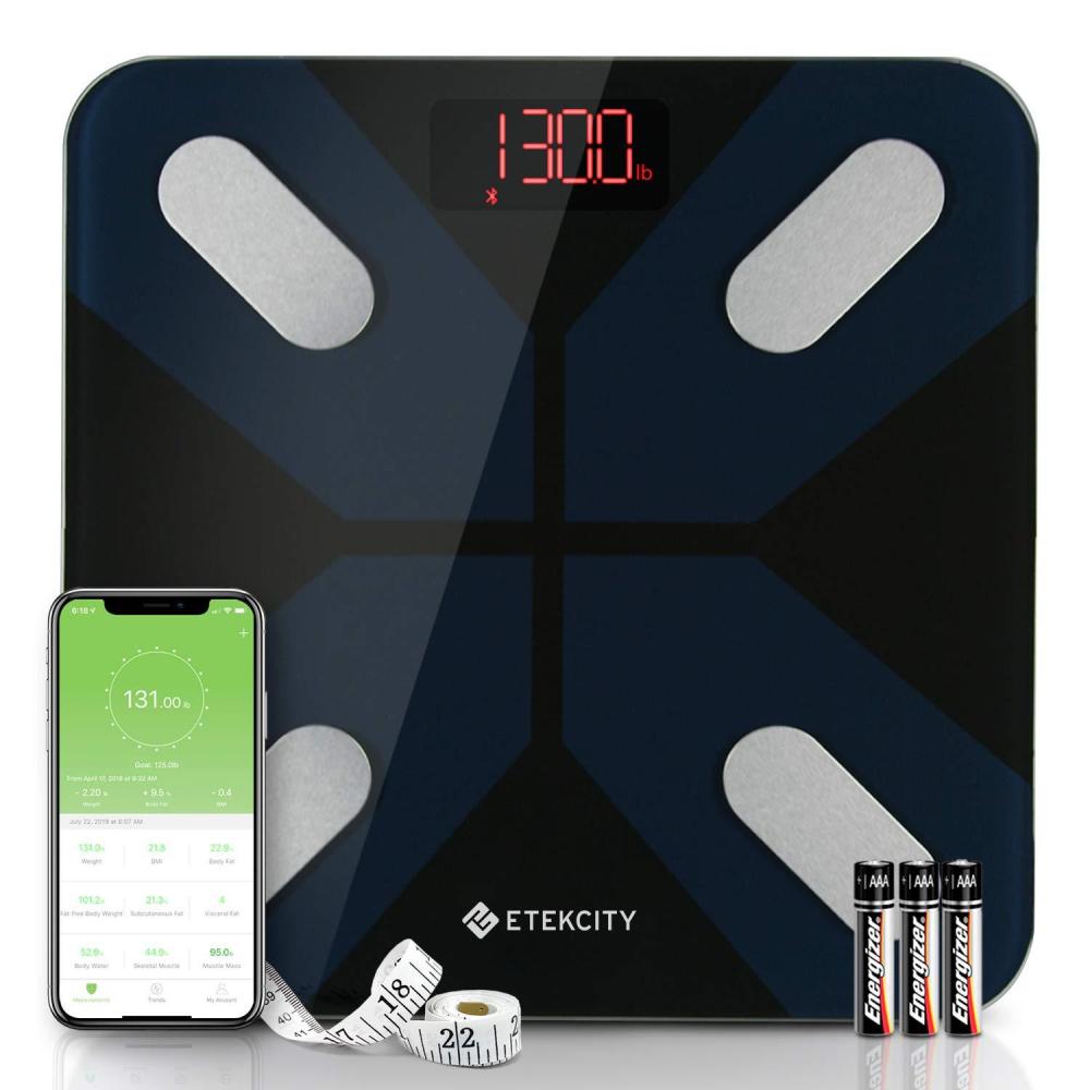 Etekcity Scale for Body Weight, Digital Bathroom Scales for People, Most Accurate to 0.05lb, Bright LED Display & Large Clear Numbers, Upgraded Quality for the Elderly Safe Home Use, 400 lbs(Black)