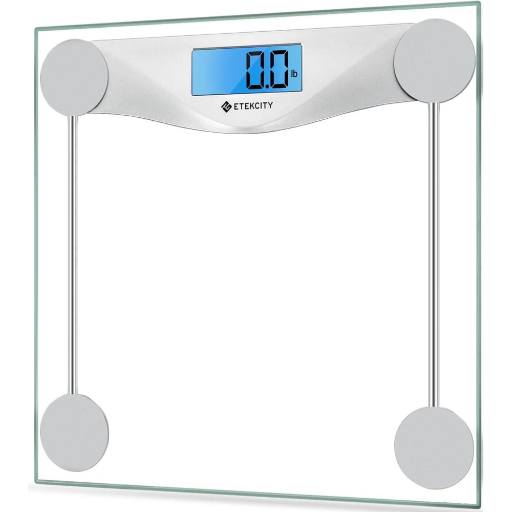 Etekcity FSA&HSA Eligible Smart Scale for Body Weight Fat, Digital Weighing Machine for Accurate BMI Muscle Mass Composition, Apple Health Compatible Fitness Equipment,TFT,‎Tempered Glass,Black(Silver)