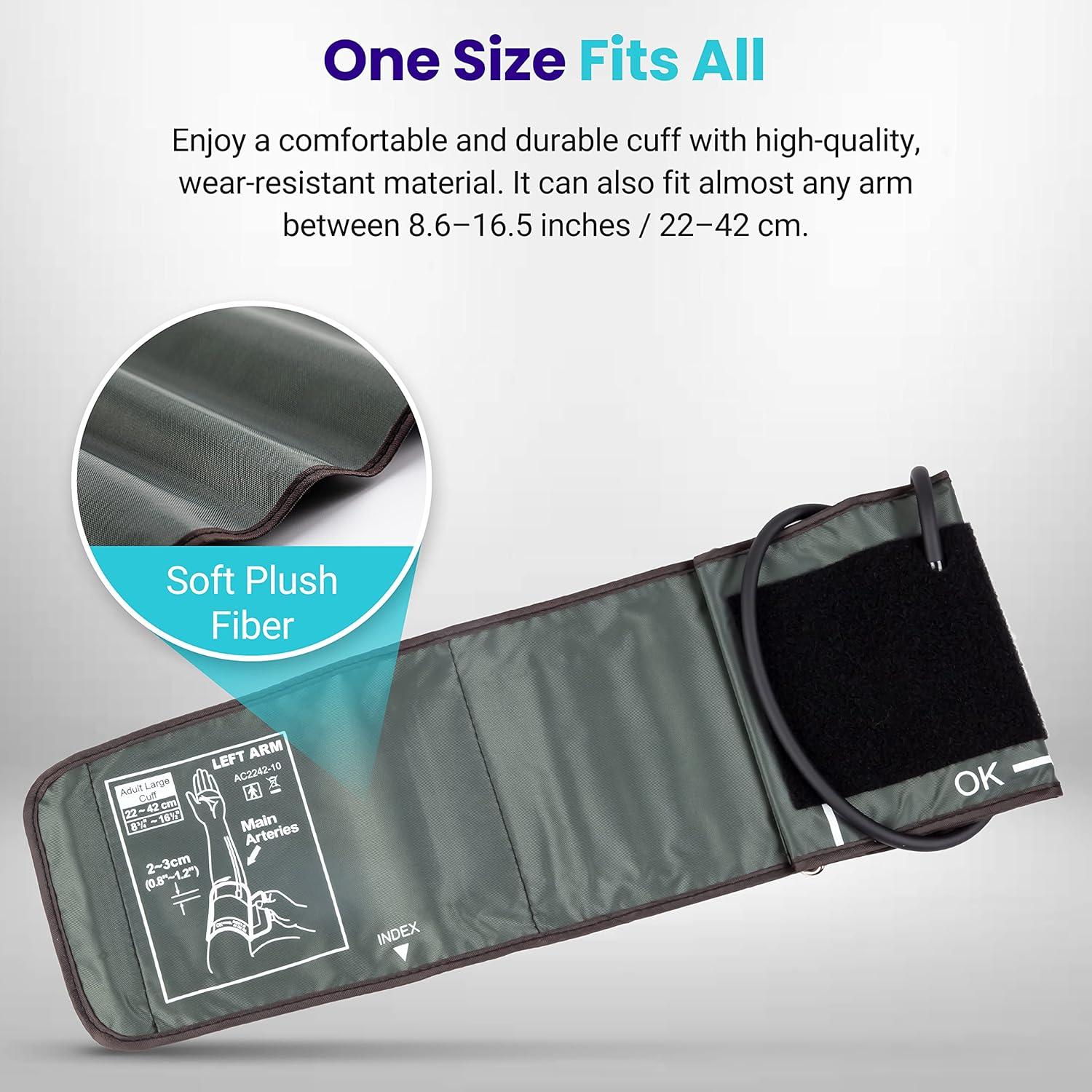 Etekcity Bluetooth Blood Pressure Monitor, FSA-HSA Eligible, Smart Upper Arm Automatic BP Machine with App, Wide Cuff 8.6″-16.5″, Irregular Heartbeat Detection,Home Medical Diagnostic Kit Wearables