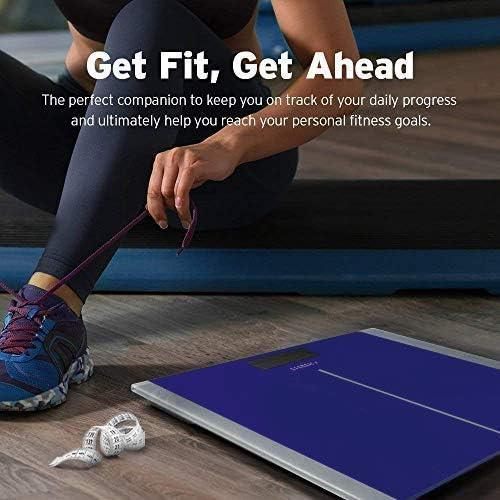 Etekcity FSA&HSA Eligible Smart Scale for Body Weight Fat, Digital Weighing Machine for Accurate BMI Muscle Mass Composition, Apple Health Compatible Fitness Equipment,TFT,‎Tempered Glass,Black(Blue)