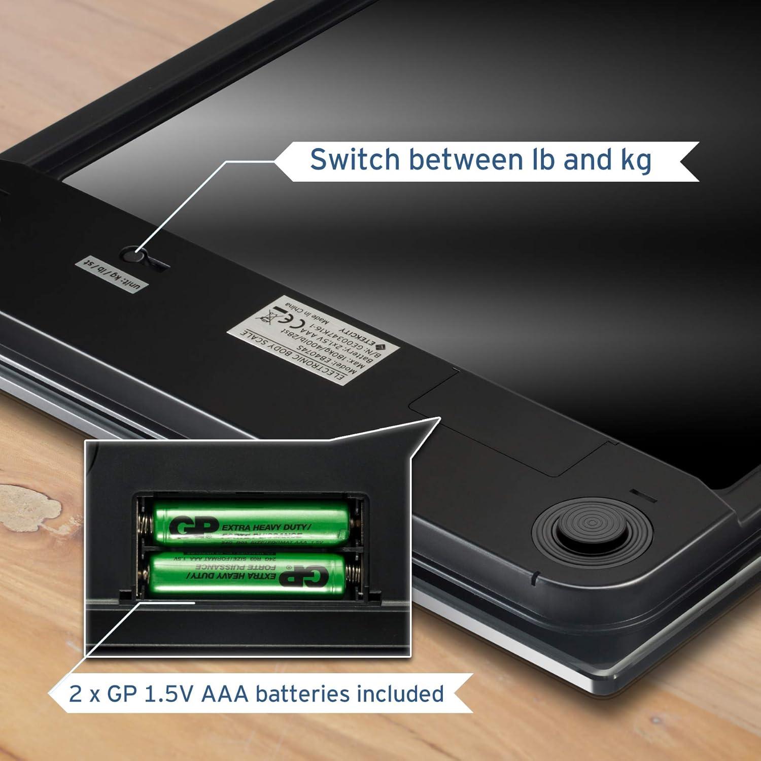 Etekcity FSA&HSA Eligible Smart Scale for Body Weight Fat, Digital Weighing Machine for Accurate BMI Muscle Mass Composition, Apple Health Compatible Fitness Equipment,TFT,‎Tempered Glass,Black(Brushed Silver)