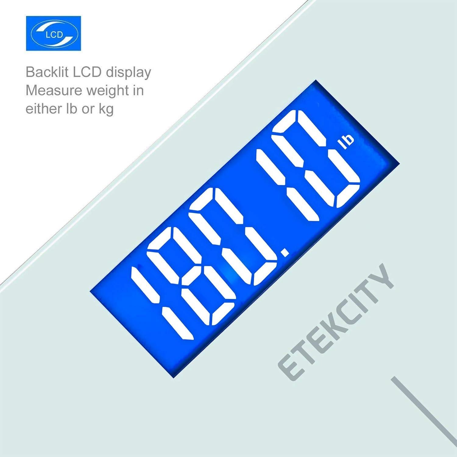 Etekcity FSA&HSA Eligible Smart Scale for Body Weight Fat, Digital Weighing Machine for Accurate BMI Muscle Mass Composition, Apple Health Compatible Fitness Equipment,TFT,‎Tempered Glass,Black(White)