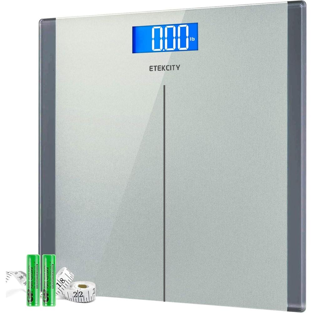 Etekcity FSA&HSA Eligible Smart Scale for Body Weight Fat, Digital Weighing Machine for Accurate BMI Muscle Mass Composition, Apple Health Compatible Fitness Equipment,TFT,‎Tempered Glass,Black(Grey)