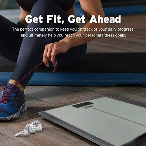 Etekcity FSA&HSA Eligible Smart Scale for Body Weight Fat, Digital Weighing Machine for Accurate BMI Muscle Mass Composition, Apple Health Compatible Fitness Equipment,TFT,‎Tempered Glass,Black(Grey)