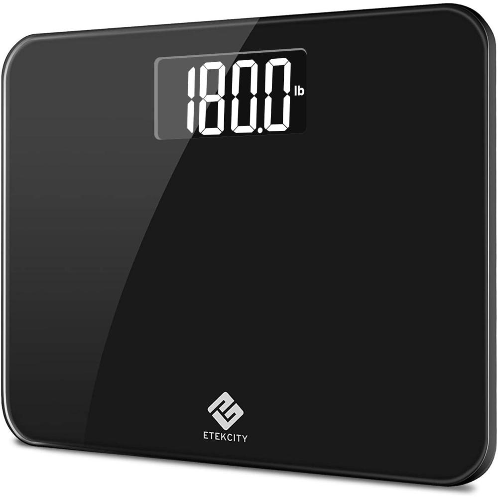 Etekcity FSA&HSA Eligible Smart Scale for Body Weight Fat, Digital Weighing Machine for Accurate BMI Muscle Mass Composition, Apple Health Compatible Fitness Equipment,TFT,‎Tempered Glass,Black(Classic Black)