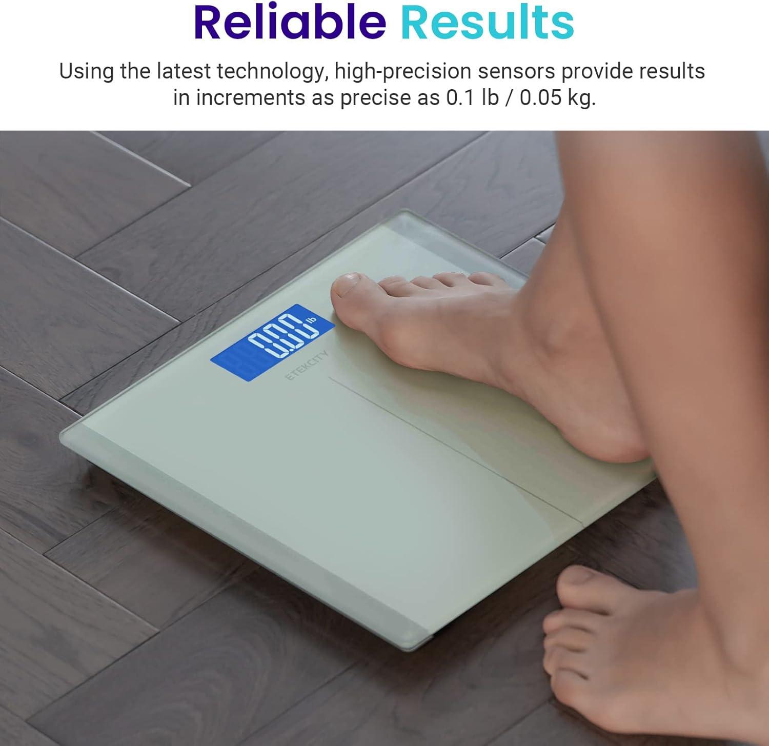 Etekcity FSA&HSA Eligible Smart Scale for Body Weight Fat, Digital Weighing Machine for Accurate BMI Muscle Mass Composition, Apple Health Compatible Fitness Equipment,TFT,‎Tempered Glass,Black(Greenish-white)