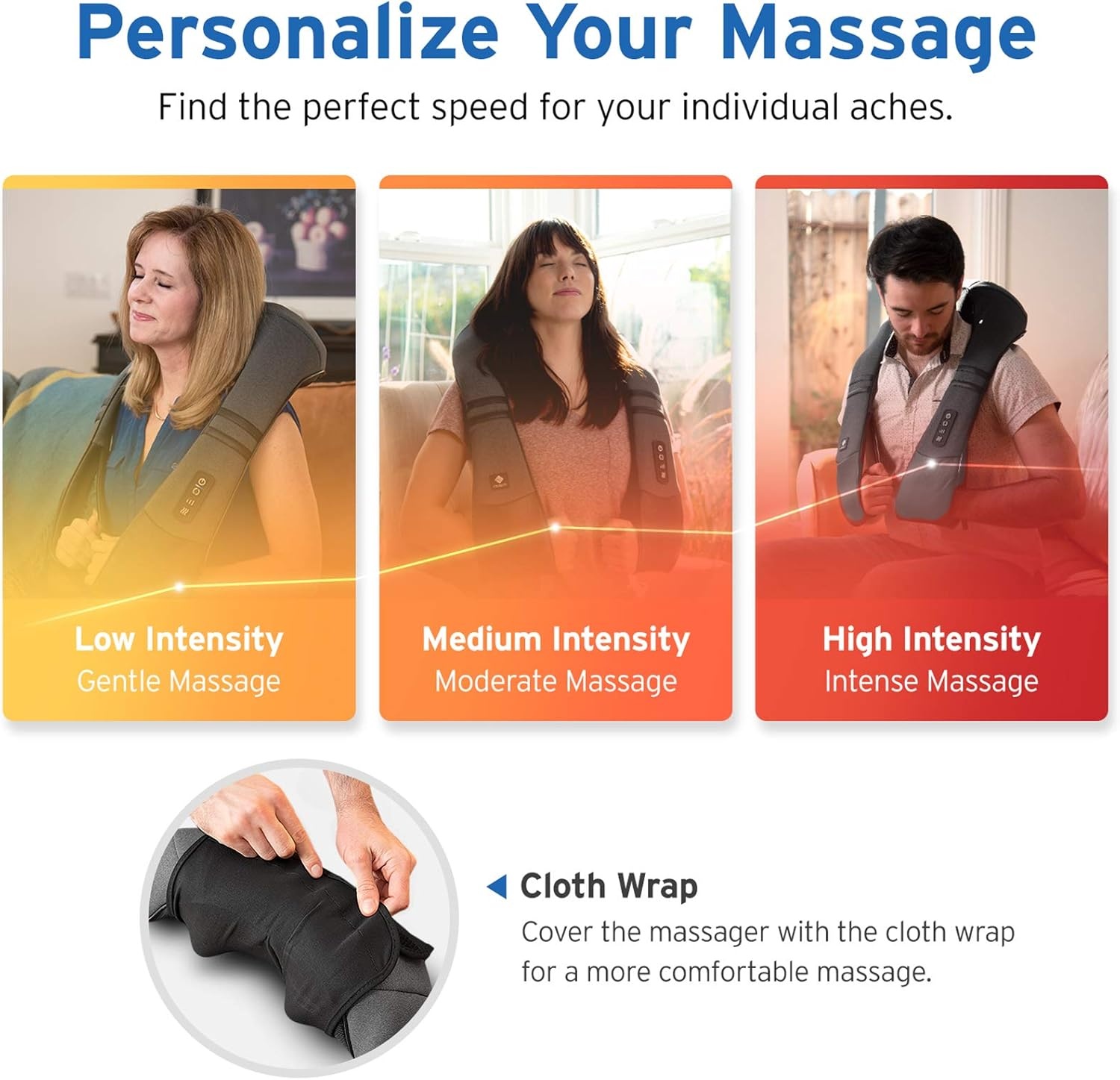 Etekcity FSA Eligible Cordless Neck Massager for Pain Relief Deep Tissue, Shiatsu Shoulder Massager with Heat, Massage Tools for Trapezius, Lymphatic Drainage, Relaxation Therapy, HSA Items, Cadeo(Deep-gray)