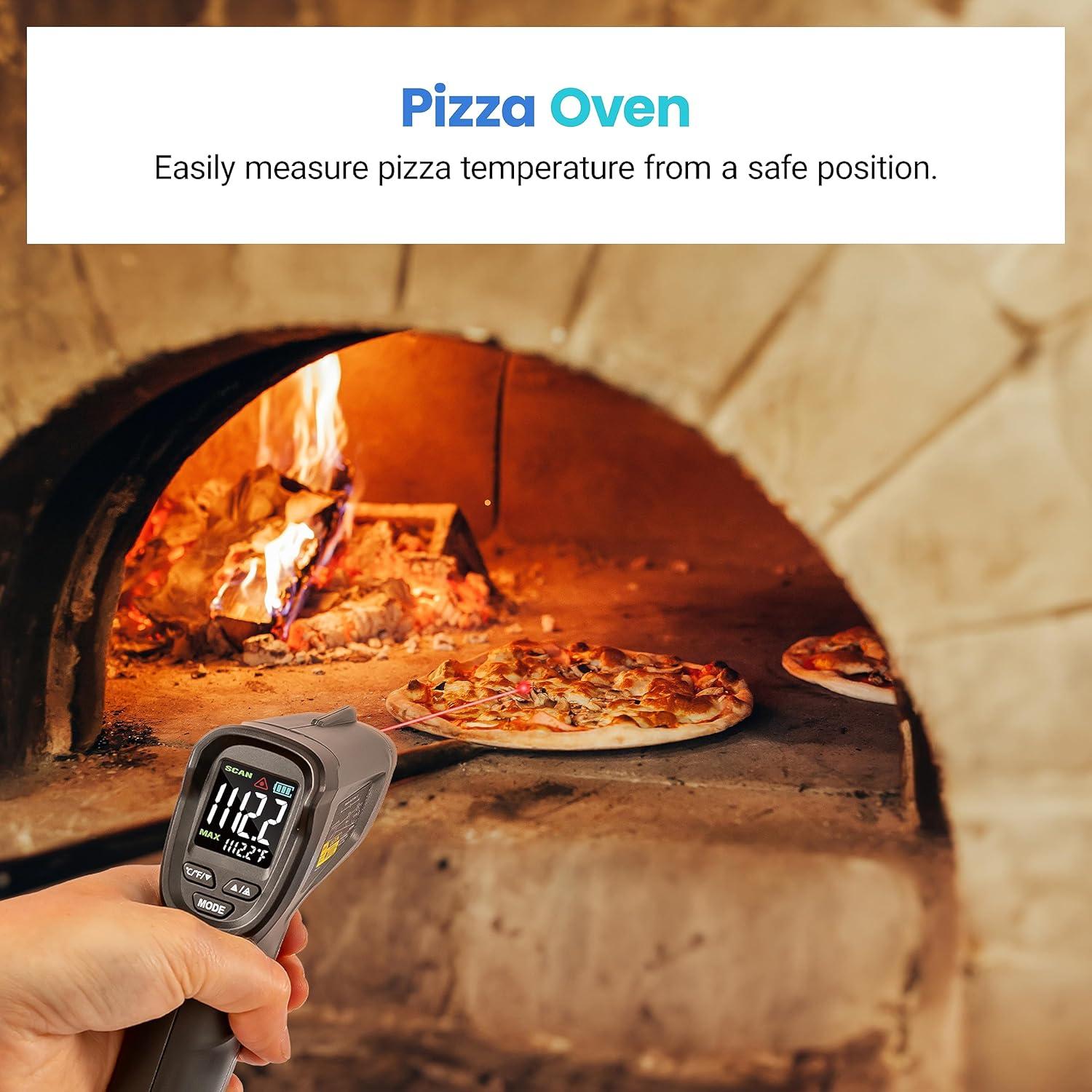 Etekcity Infrared Thermometer Upgrade 774, Heat Temperature Temp Gun for Cooking, Laser IR Surface Tool for Pizza, Griddle, Grill, HVAC, Engine, Accessories, -58°F to 842°F, Blue(Gray)